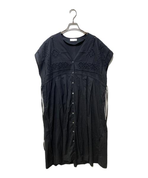 doux bleu（ドゥーブルー）doux bleu (ドゥーブルー) ノースリーブワンピース ブラック サイズ:FREEの古着・服飾アイテム