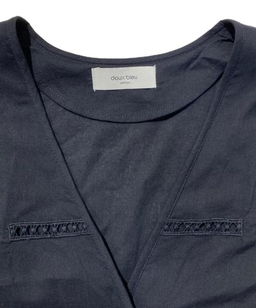doux bleu（ドゥーブルー）doux bleu (ドゥーブルー) ノースリーブワンピース ブラック サイズ:FREEの古着・服飾アイテム