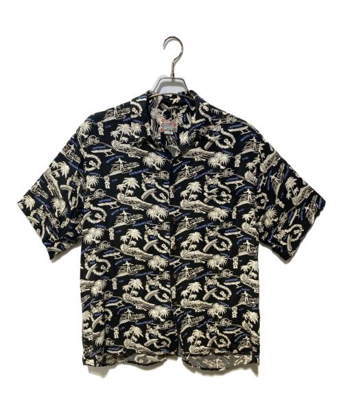 reyn spooner（レイン スプナー）reyn spooner (レイン スプナー) WAIKIKI BEACH アロハシャツ ブラック サイズ:Lの古着・服飾アイテム
