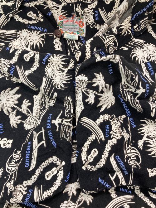 reyn spooner（レイン スプナー）reyn spooner (レイン スプナー) WAIKIKI BEACH アロハシャツ ブラック サイズ:Lの古着・服飾アイテム