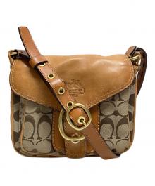 COACH（コーチ）の古着「シグネチャー ショルダーバッグ」｜ブラウン