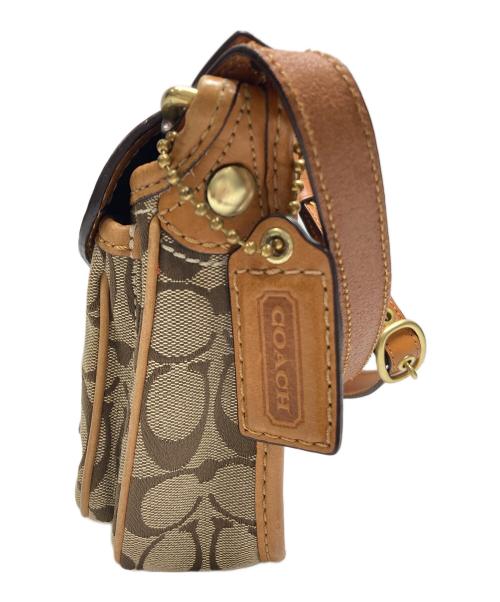 COACH（コーチ）COACH (コーチ) シグネチャー ショルダーバッグ ブラウンの古着・服飾アイテム