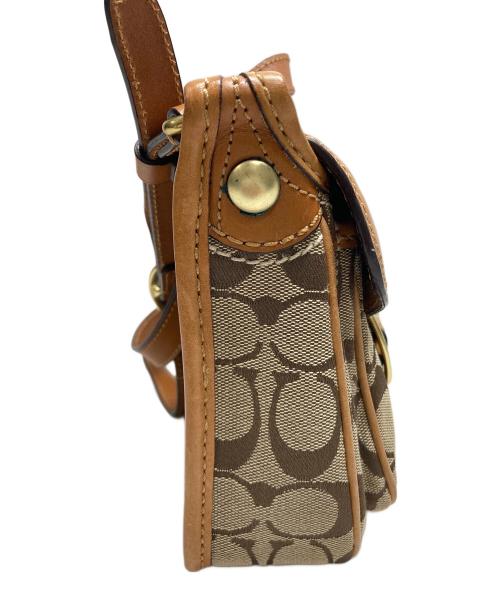 COACH（コーチ）COACH (コーチ) シグネチャー ショルダーバッグ ブラウンの古着・服飾アイテム