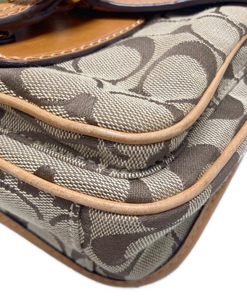 COACH（コーチ）COACH (コーチ) シグネチャー ショルダーバッグ ブラウンの古着・服飾アイテム