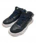 ）の古着「WAYNE high - original sole leather High-Top sneakers -」｜ホワイト×ブラック