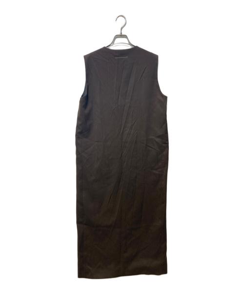 MM6 Maison Margiela（エムエムシックスメゾンマルジェラ）MM6 Maison Margiela (エムエムシックスメゾンマルジェラ) シワ加工サイドスリットワンピース ブラウン サイズ:SIZE 38の古着・服飾アイテム