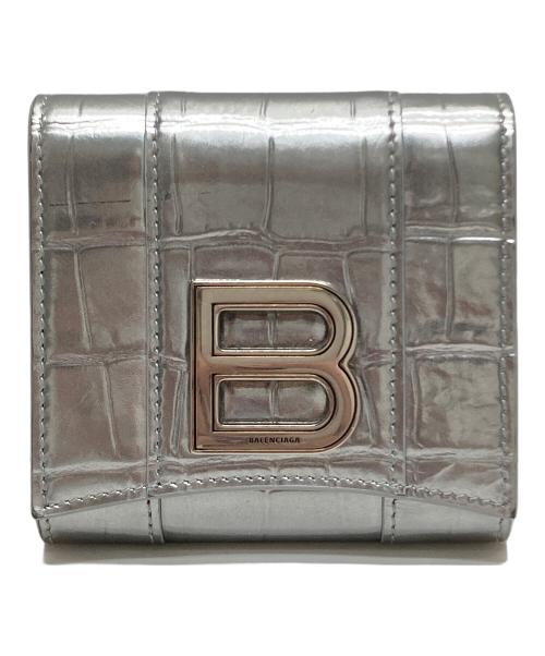BALENCIAGA（バレンシアガ）BALENCIAGA (バレンシアガ) Hourglass Compact Wallet シルバーの古着・服飾アイテム