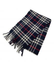 BURBERRY（バーバリー）の古着「カシミアマフラー」｜ネイビー