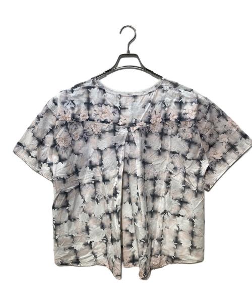 MM6 Maison Margiela（エムエムシックスメゾンマルジェラ）MM6 Maison Margiela (エムエムシックスメゾンマルジェラ) フラワープリント半袖ブラウス ピンク サイズ:SIZE38の古着・服飾アイテム