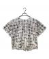 MM6 Maison Margiela（エムエムシックスメゾンマルジェラ）の古着「フラワープリント半袖ブラウス」｜ピンク