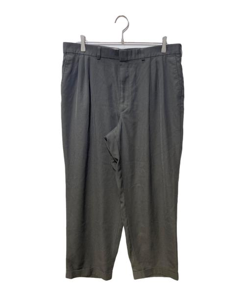 teflon（テフロン）teflon (テフロン) ウール混タックパンツ グレー サイズ:29の古着・服飾アイテム