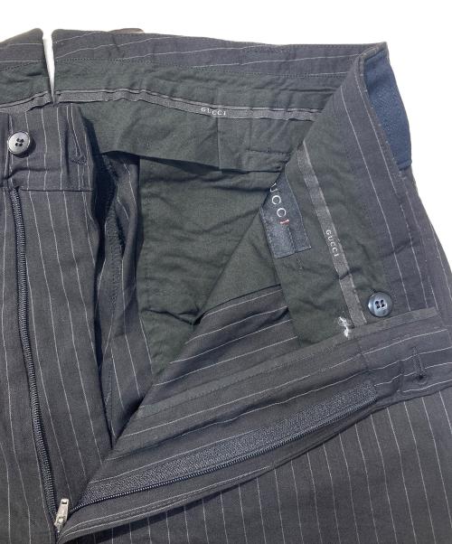 GUCCI（グッチ）GUCCI (グッチ) ストライプパンツ ネイビー サイズ:SIZE50の古着・服飾アイテム