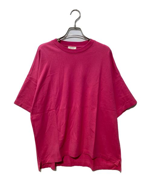 BLAMINK（ブラミンク）BLAMINK (ブラミンク) コットンオーバースリーブTシャツ ピンク サイズ:FREEの古着・服飾アイテム