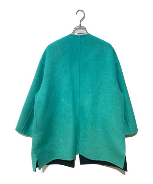 UNITED ARROWS（ユナイテッドアローズ）UNITED ARROWS (ユナイテッドアローズ) リバーシブルノーカラーコート ブラック×グリーン サイズ:38の古着・服飾アイテム