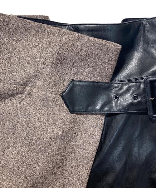ADORE（アドーア）ADORE (アドーア) ツィーディーフレアースカート ブラウン×ブラック サイズ:SIZE38の古着・服飾アイテム
