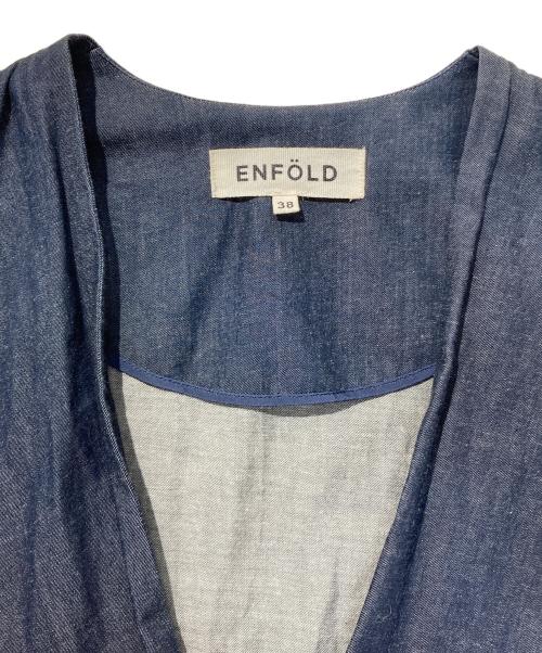 ENFOLD（エンフォルド）ENFOLD (エンフォルド) リネン混コート インディゴ サイズ:SIZE38の古着・服飾アイテム