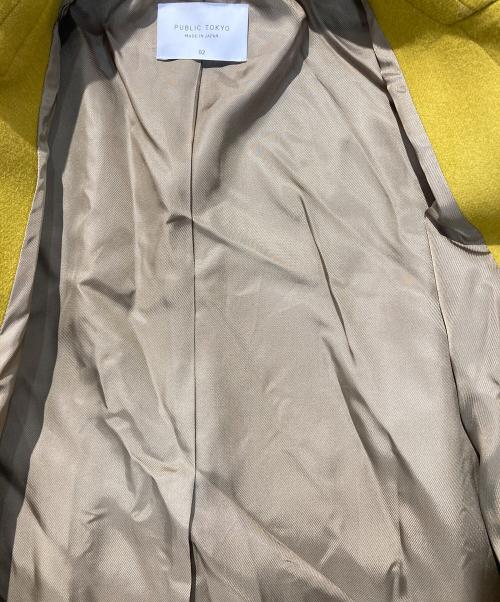 PUBLIC TOKYO（パブリックトウキョウ）PUBLIC TOKYO (パブリックトウキョウ) ウールコート イエロー サイズ:2の古着・服飾アイテム