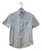 POLO RALPH LAURENポロ・ラルフローレン）の古着「ストライプS/Sシャツ」｜スカイブルー