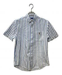 POLO RALPH LAUREN（ポロ・ラルフローレン）の古着「ストライプS/Sシャツ」｜スカイブルー