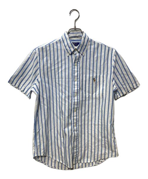 POLO RALPH LAUREN（ポロ・ラルフローレン）POLO RALPH LAUREN (ポロ・ラルフローレン) ストライプS/Sシャツ スカイブルー サイズ:Ｓの古着・服飾アイテム