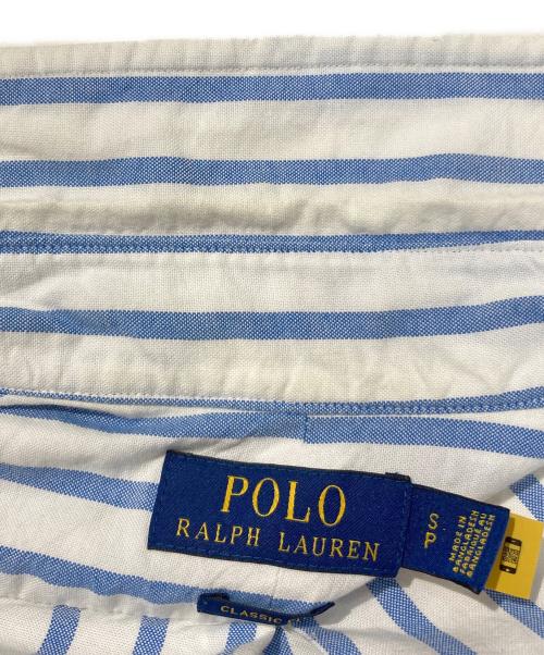 POLO RALPH LAUREN（ポロ・ラルフローレン）POLO RALPH LAUREN (ポロ・ラルフローレン) ストライプS/Sシャツ スカイブルー サイズ:Ｓの古着・服飾アイテム