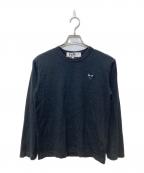 PLAY COMME des GARCONSプレイコムデギャルソン）の古着「Long Sleeve T-Shirt With Black Emblem」｜ブラック
