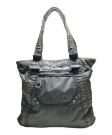 DIESEL（ディーゼル）の古着「メタルロゴハンドバッグ」｜カーキ