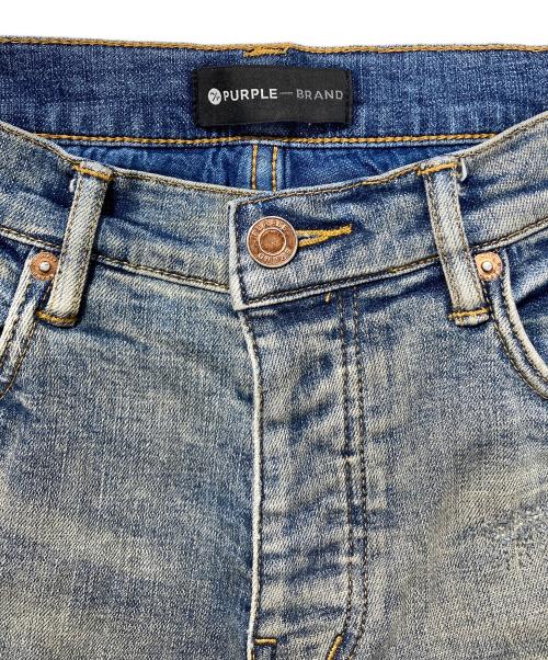 PURPLE BRAND（パープルブランド）PURPLE BRAND (パープルブランド) ダメージスキニーデニムパンツ インディゴ サイズ:30の古着・服飾アイテム