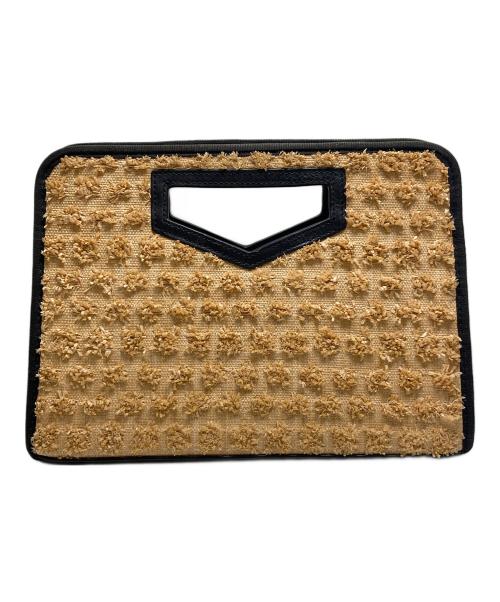 Marc by Marc Jacobs（マークバイマークジェイコブス）Marc by Marc Jacobs (マークバイマークジェイコブス) ラフィアトップバッグ ベージュの古着・服飾アイテム