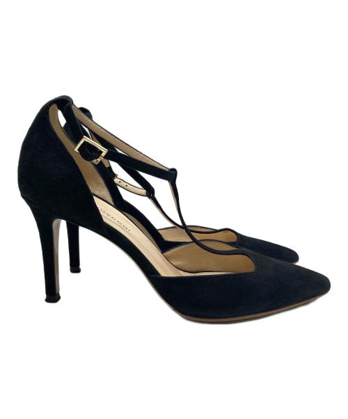 FABIO RUSCONI（ファビオルスコーニ）FABIO RUSCONI (ファビオルスコーニ) ポインテッドトゥヒールパンプス ブラック サイズ:SIZE36の古着・服飾アイテム