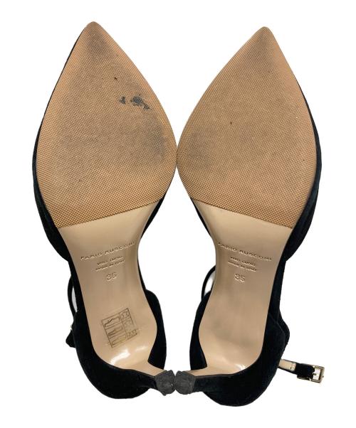 FABIO RUSCONI（ファビオルスコーニ）FABIO RUSCONI (ファビオルスコーニ) ポインテッドトゥヒールパンプス ブラック サイズ:SIZE36の古着・服飾アイテム