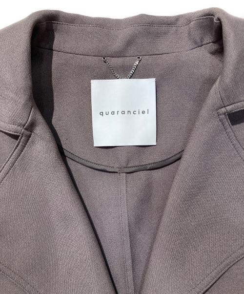 quaranciel（カランシエル）quaranciel (カランシエル) ダブルクロス ハーフ トレンチ ジャケット コート ブラウン サイズ:FREEの古着・服飾アイテム