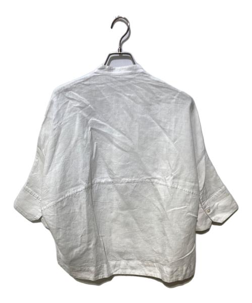 MACPHEE（マカフィー）MACPHEE (マカフィー) リネンシャイニング ハーフスリーブシャツ ホワイト サイズ:SIZE36の古着・服飾アイテム