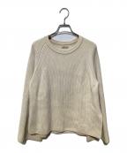 AURALEEオーラリー）の古着「SUPER FINE WOOL RIB KNIT RAGLAN PULLOVER」｜ベージュ