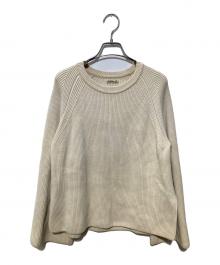 AURALEE（オーラリー）の古着「SUPER FINE WOOL RIB KNIT RAGLAN PULLOVER」｜ベージュ