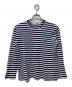 PLAY COMME des GARCONS（プレイコムデギャルソン）の古着「Border Long Sleeve With Green Emblem」｜ネイビー