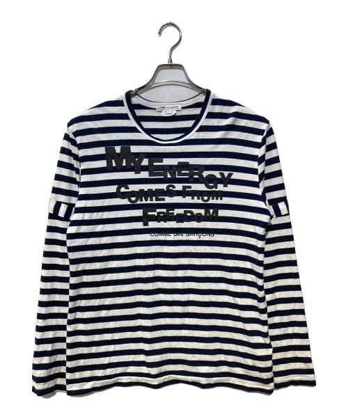 COMME des GARCONS（コムデギャルソン）COMME des GARCONS (コムデギャルソン) ロングスリーブカットソー ネイビー サイズ:Lの古着・服飾アイテム