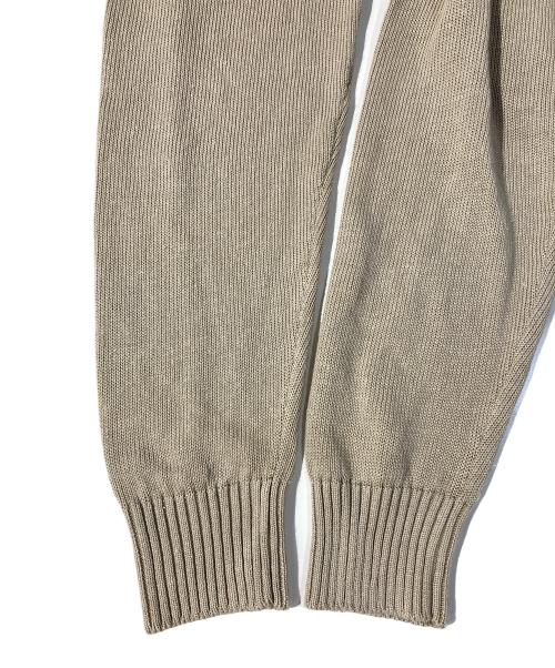 Zanone（ザノーネ）Zanone (ザノーネ) CHIOTO 5ゲージコットンスタンドカラーニットカーディガン ベージュ サイズ:SIZE50の古着・服飾アイテム