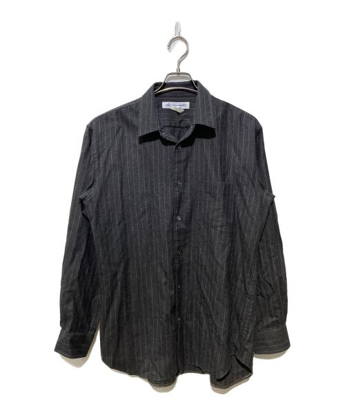 COMME des GARCONS SHIRT（コムデギャルソンシャツ）COMME des GARCONS SHIRT (コムデギャルソンシャツ) ピンストライプウールシャツ グレー サイズ:Lの古着・服飾アイテム