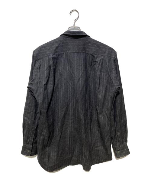 COMME des GARCONS SHIRT（コムデギャルソンシャツ）COMME des GARCONS SHIRT (コムデギャルソンシャツ) ピンストライプウールシャツ グレー サイズ:Lの古着・服飾アイテム