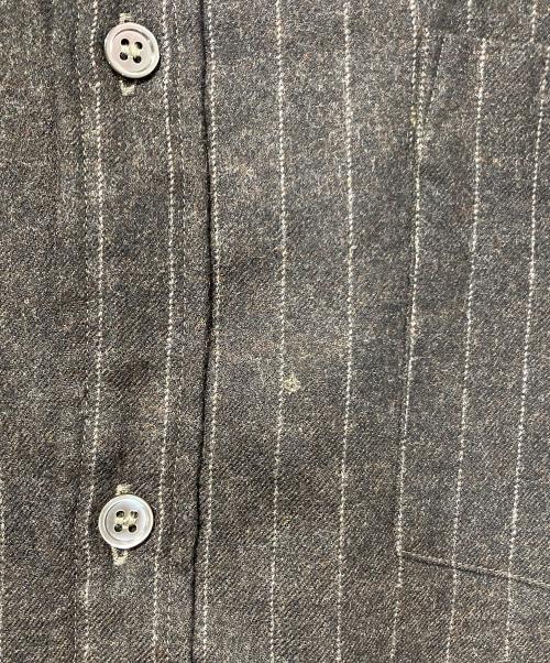 COMME des GARCONS SHIRT（コムデギャルソンシャツ）COMME des GARCONS SHIRT (コムデギャルソンシャツ) ピンストライプウールシャツ グレー サイズ:Lの古着・服飾アイテム