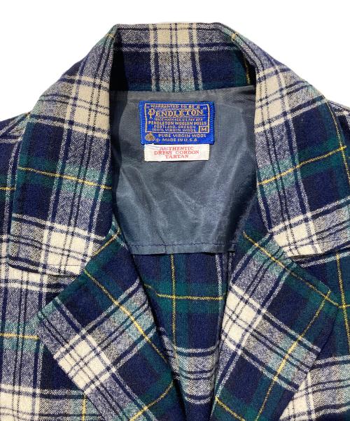 PENDLETON（ペンドルトン）PENDLETON (ペンドルトン) 70’s タータンチェックアンコンジャケット グリーン サイズ:Mの古着・服飾アイテム