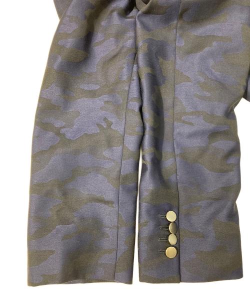 regatoa（レガトア）regatoa (レガトア) collezioni biellesi (コレッツィオーニ ビエレッシ) 2Bカモ柄ピークドラペルジャケット ネイビー サイズ:不明の古着・服飾アイテム
