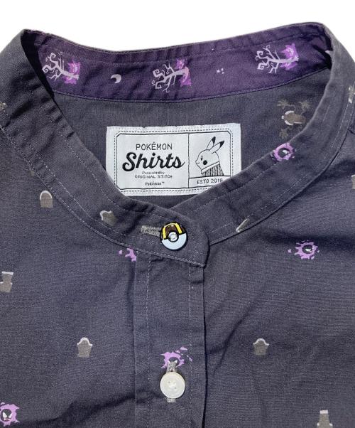 pokemon shirts（ポケモンシャツ）pokemon shirts (ポケモンシャツ) ゴーストタイプバンドカラーシャツ グレー サイズ:表記なしの古着・服飾アイテム