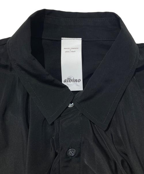 ALBINO（アルビーノ）ALBINO (アルビーノ) ドレープシャツワンピース ブラック サイズ:FREEの古着・服飾アイテム