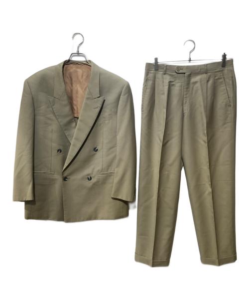 Christian Dior MONSIEUR（クリスチャンディオールムッシュ）Christian Dior MONSIEUR (クリスチャンディオールムッシュ) ピークドラペルダブルジャケット&スラックス ベージュ サイズ:AB4 92-82-165の古着・服飾アイテム