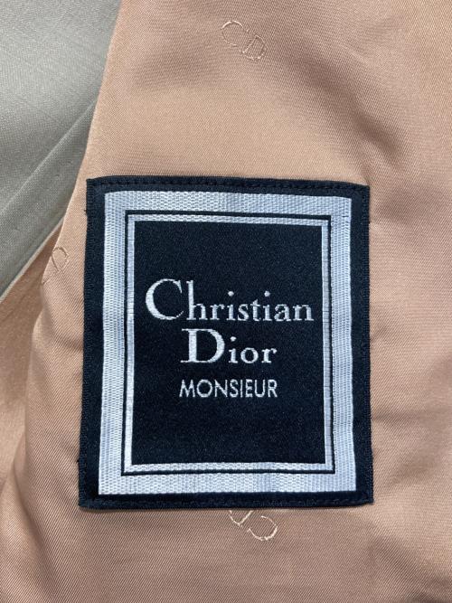 Christian Dior MONSIEUR（クリスチャンディオールムッシュ）Christian Dior MONSIEUR (クリスチャンディオールムッシュ) ピークドラペルダブルジャケット&スラックス ベージュ サイズ:AB4 92-82-165の古着・服飾アイテム