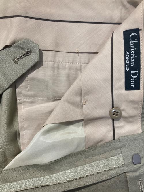 Christian Dior MONSIEUR（クリスチャンディオールムッシュ）Christian Dior MONSIEUR (クリスチャンディオールムッシュ) ピークドラペルダブルジャケット&スラックス ベージュ サイズ:AB4 92-82-165の古着・服飾アイテム