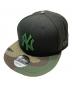 New Era（ニューエラ）の古着「9FIFTYカモ柄キャップ」｜ブラック