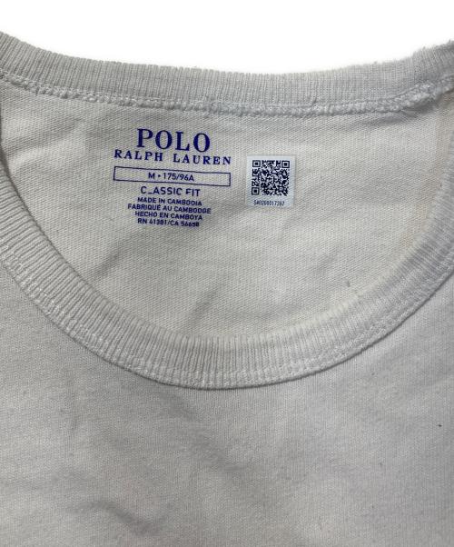 POLO RALPH LAUREN（ポロ・ラルフローレン）POLO RALPH LAUREN (ポロ・ラルフローレン) ポニー刺繍Tシャツ ホワイト サイズ:Mの古着・服飾アイテム